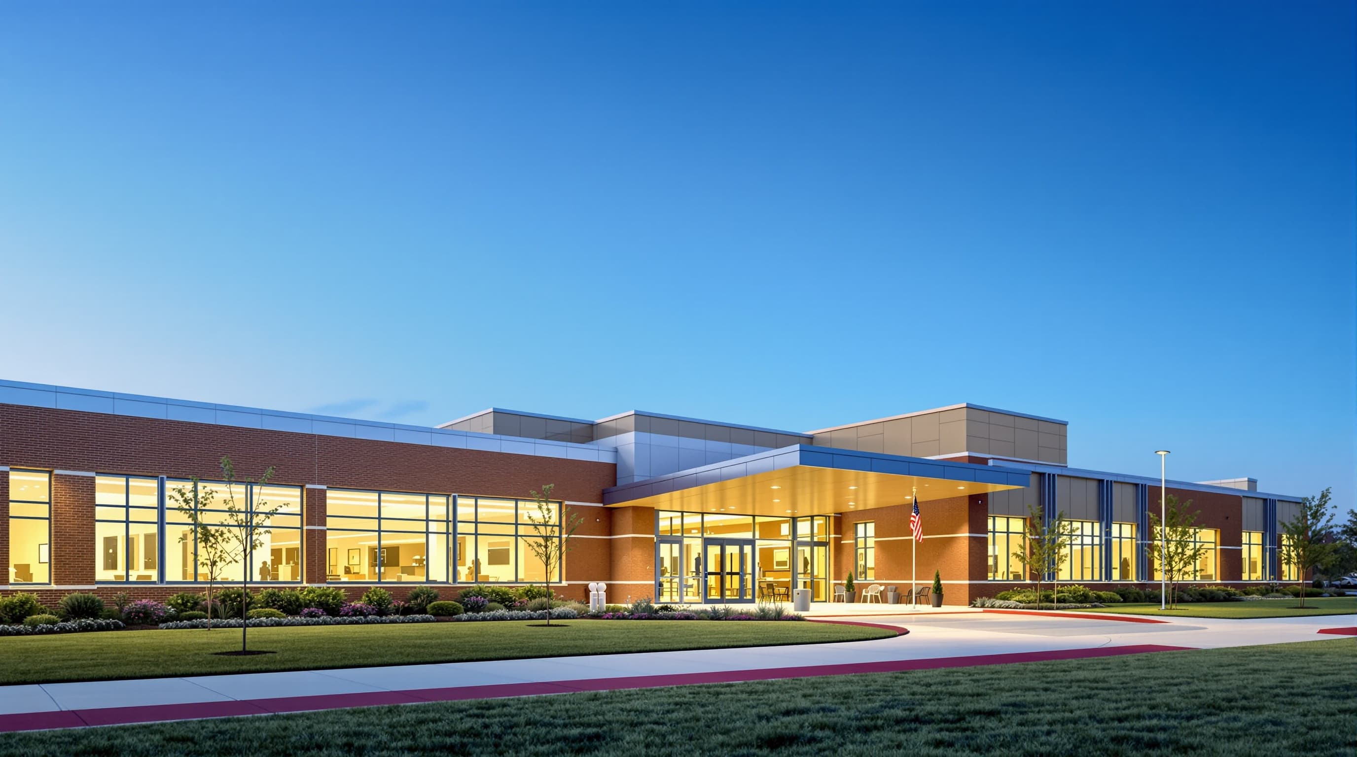 Public civic building exterior